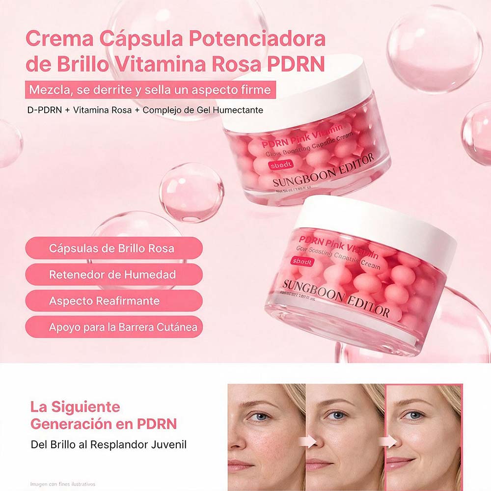PDRN PINK VITAMIN GLOW BOOSTING CREAM (CREMA FACIAL ILUMINADORA Y REAVILITADORA)